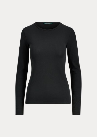 Women's Ralph Lauren Cotton-Blend Long Sleeve Tops | 273581FVJ